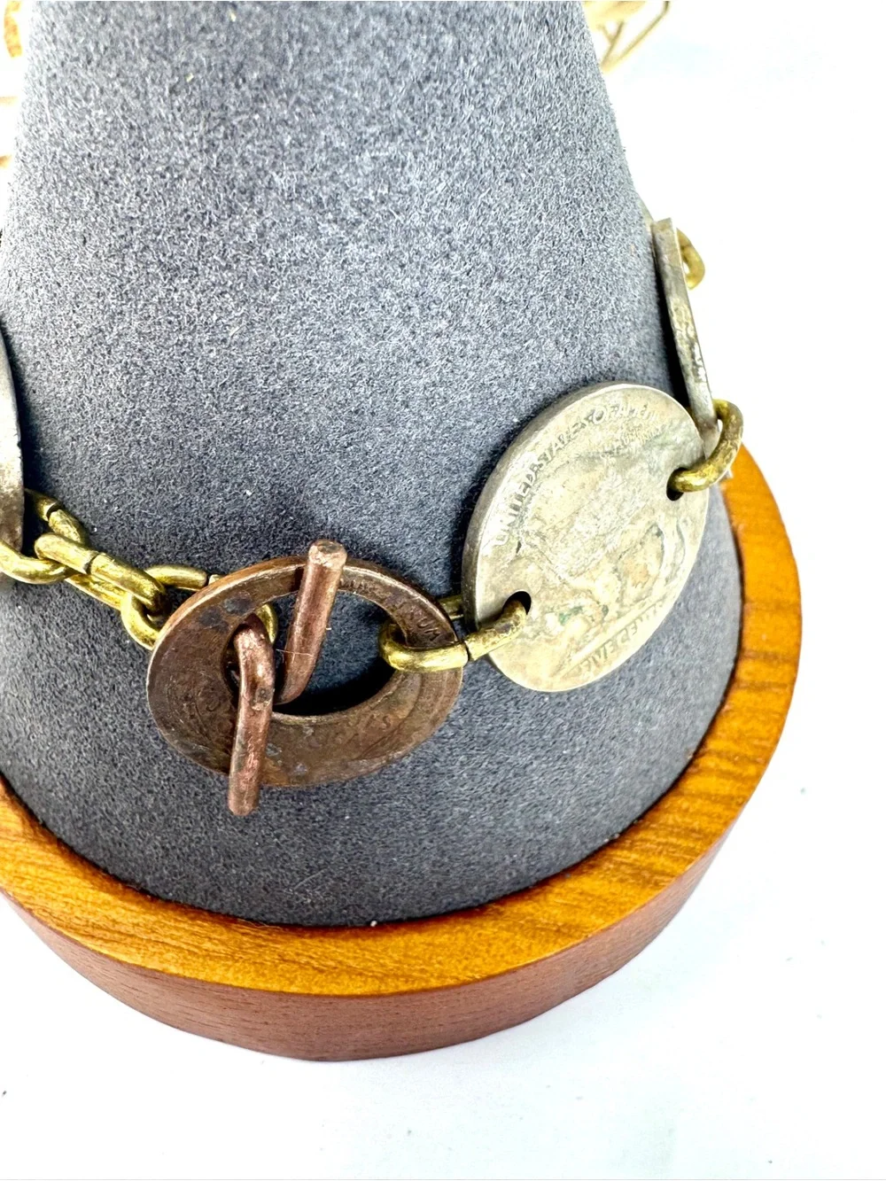 Artisan Vintage Buffalo Nickel Bracelet
